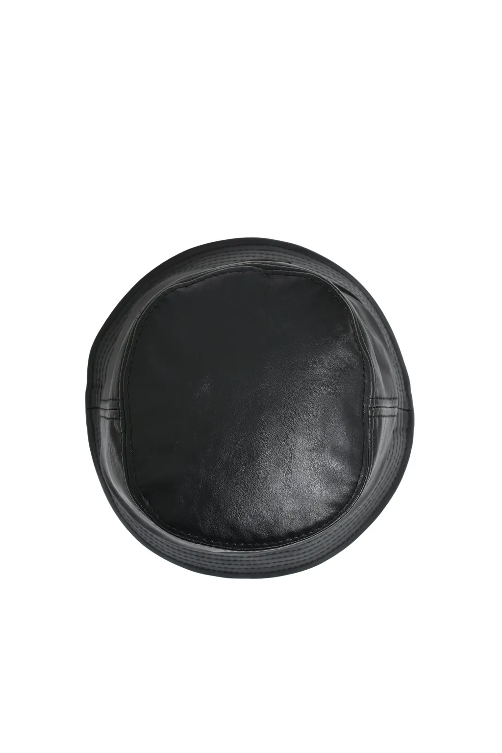 Newrich Leather Bucket Hat / Blk