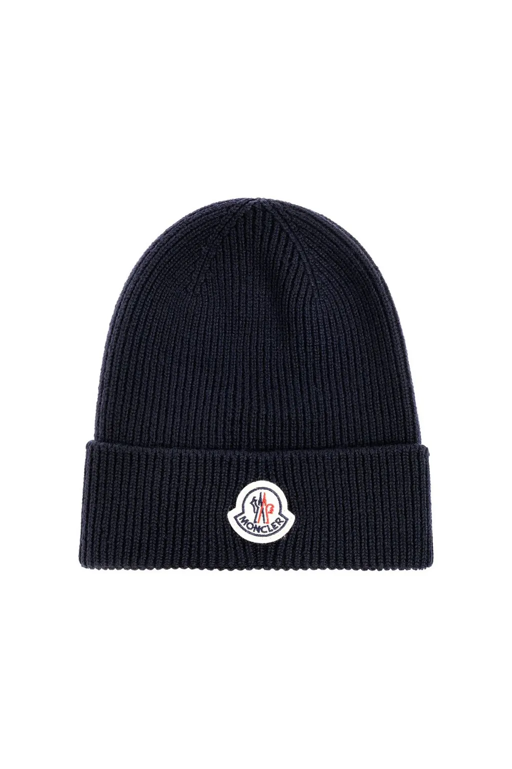 Moncler Logo Patch Knitted Beanie