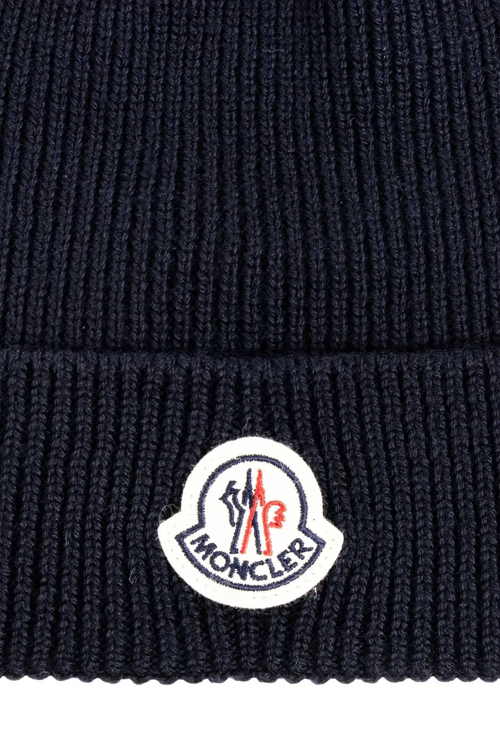 Moncler Logo Patch Knitted Beanie