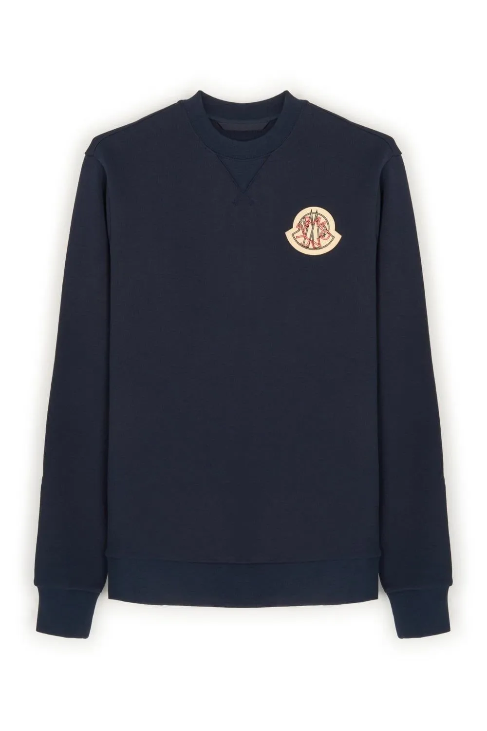 Moncler Archive Logo Patch Crewneck Sweatshirt