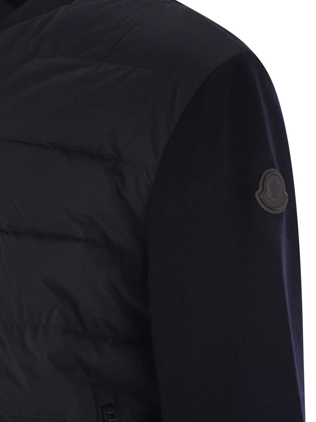 Moncler Padded Zip-Up Knit Cardigan