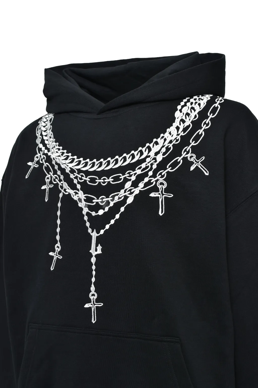 Necklace Hoodie / Black