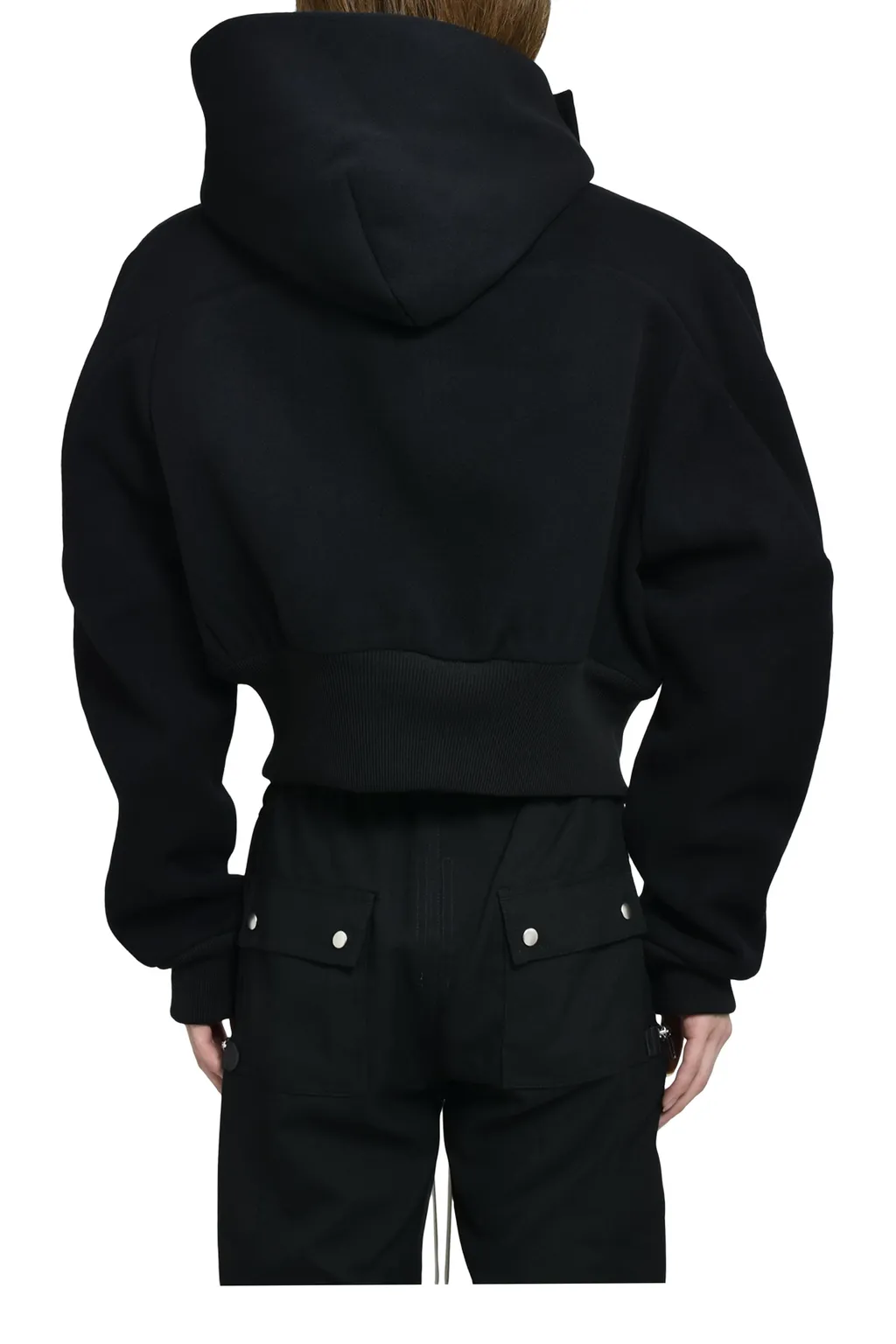 Cropped Hooded Flight / Black