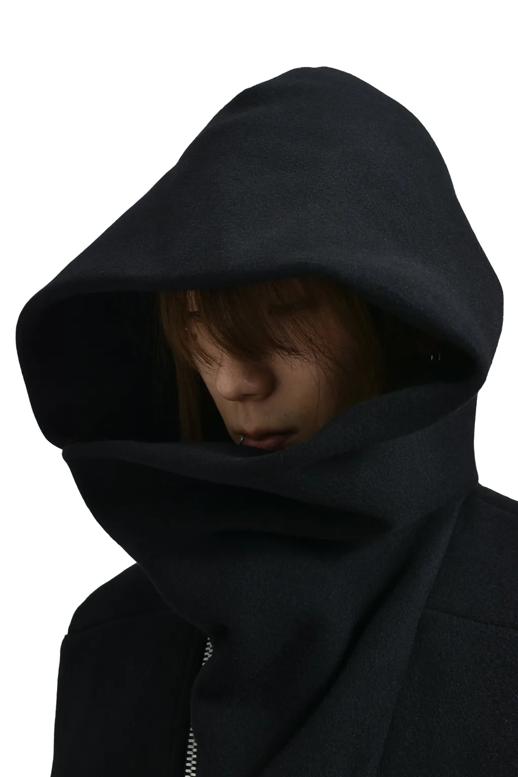 Cropped Hooded Flight / Black