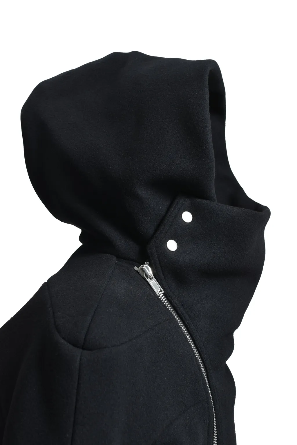 Cropped Hooded Flight / Black