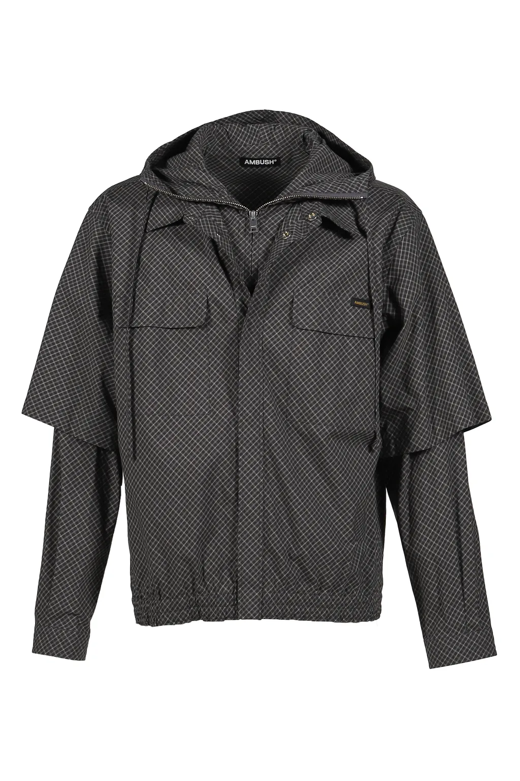 Check Layerd Shirt / Black