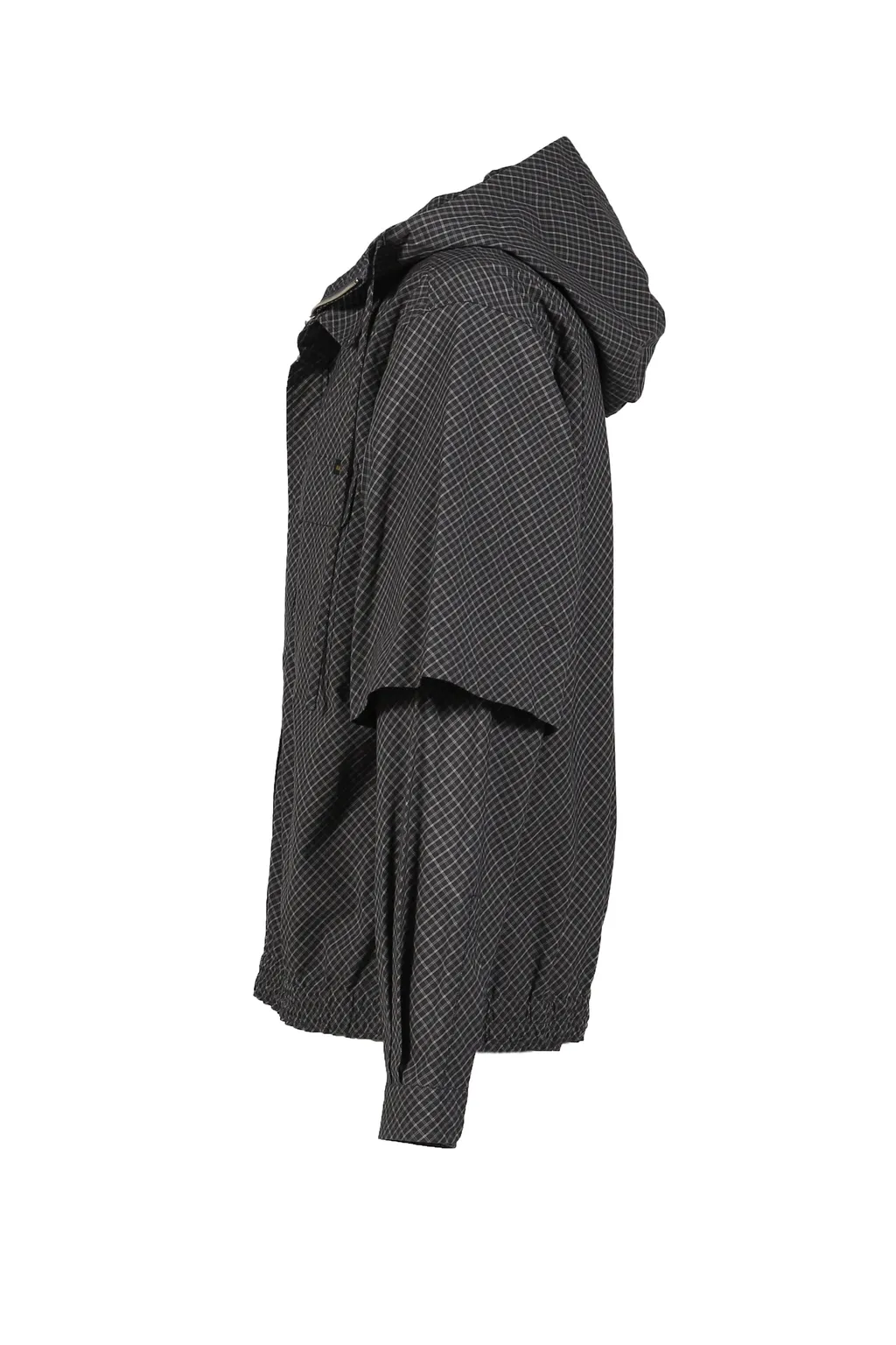 Check Layerd Shirt / Black