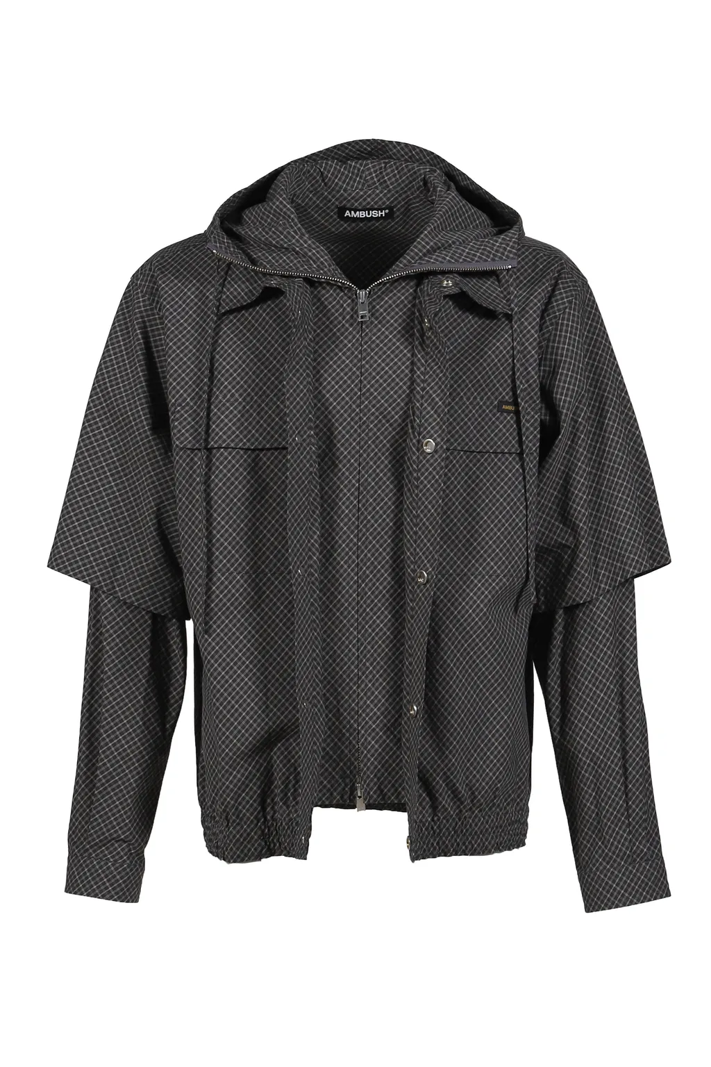 Check Layerd Shirt / Black