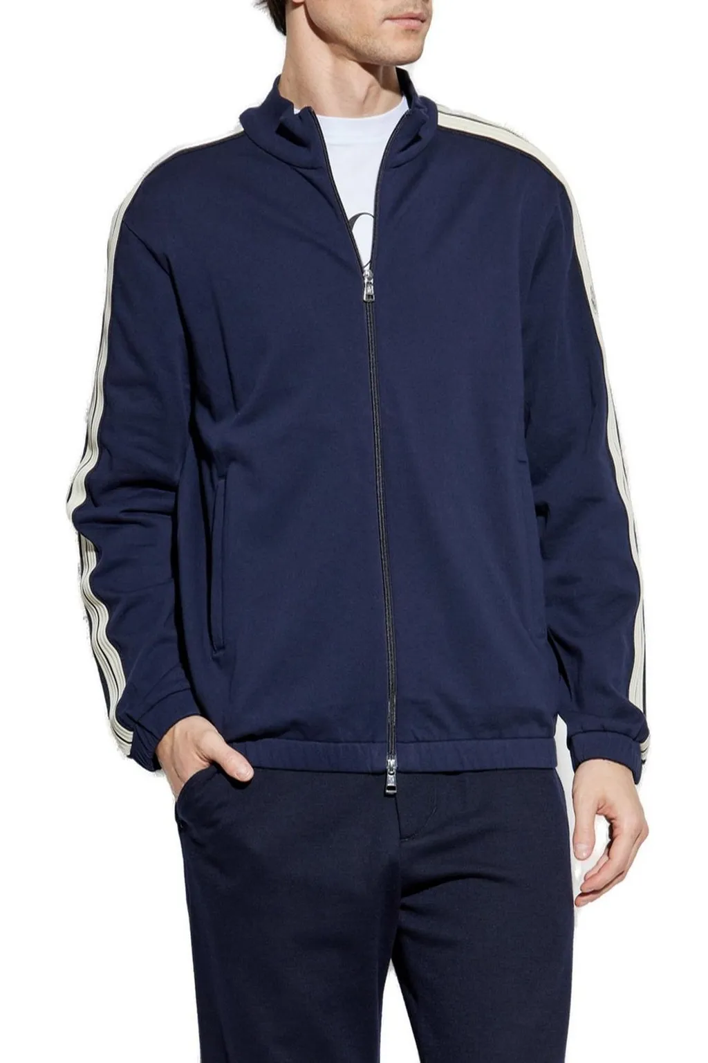 Moncler Logo Patch Zipped Sweatshirt