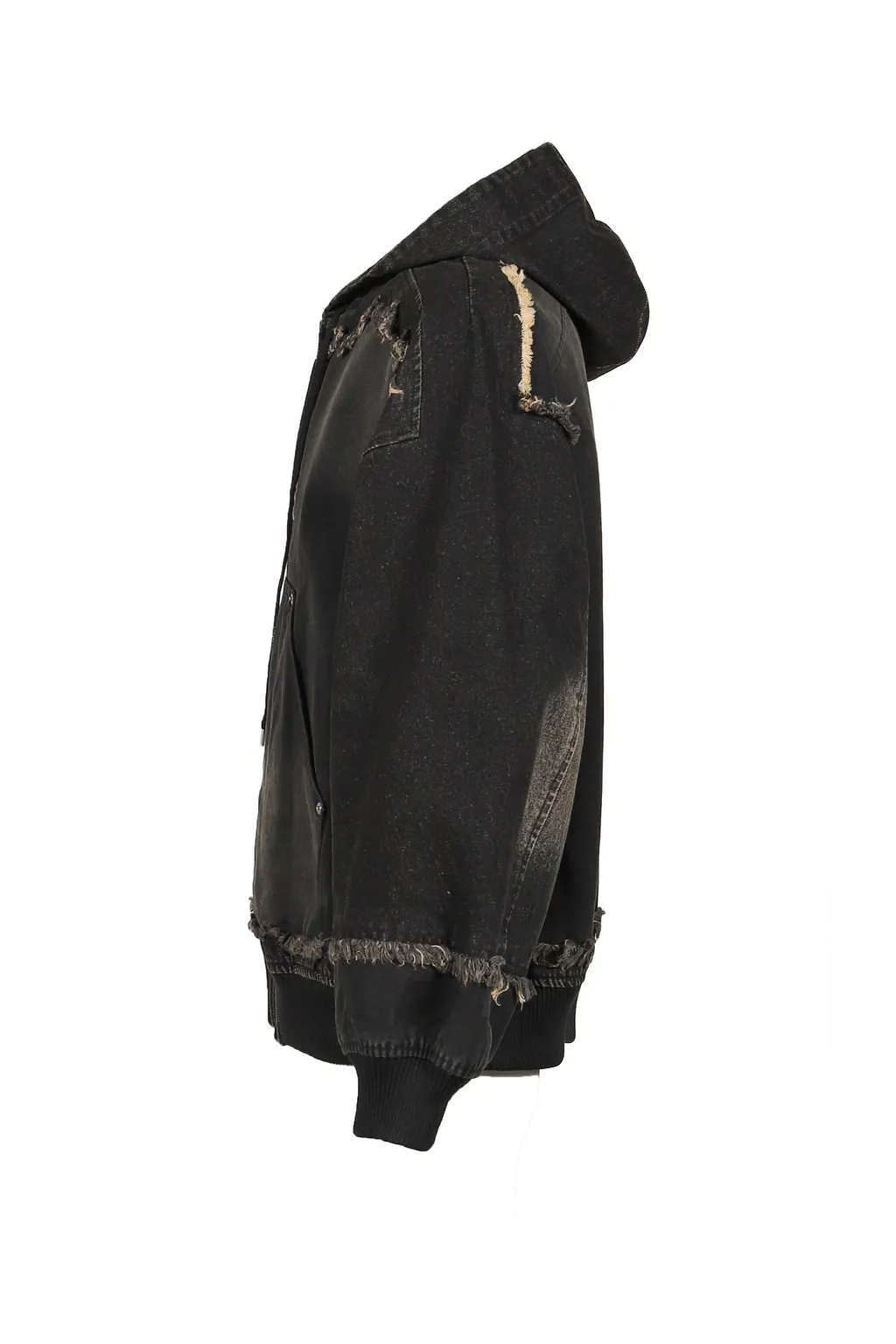 Cut Up Hoode Jacket / Fade Blk