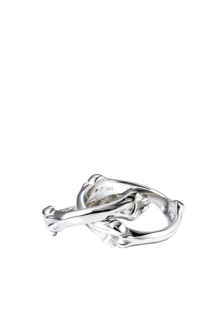 Bone Shaped Dual Ring / Sil