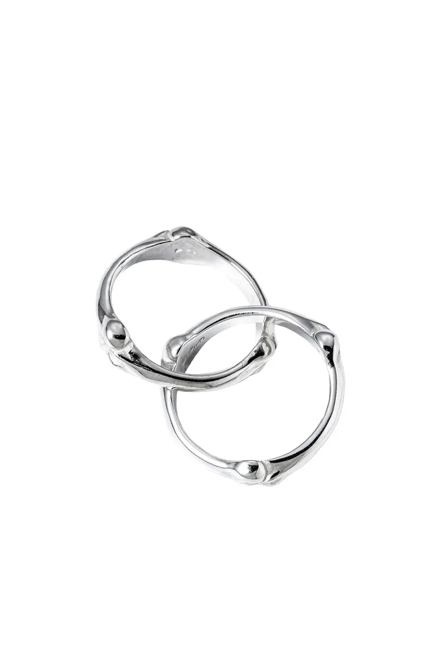 Bone Shaped Dual Ring / Sil