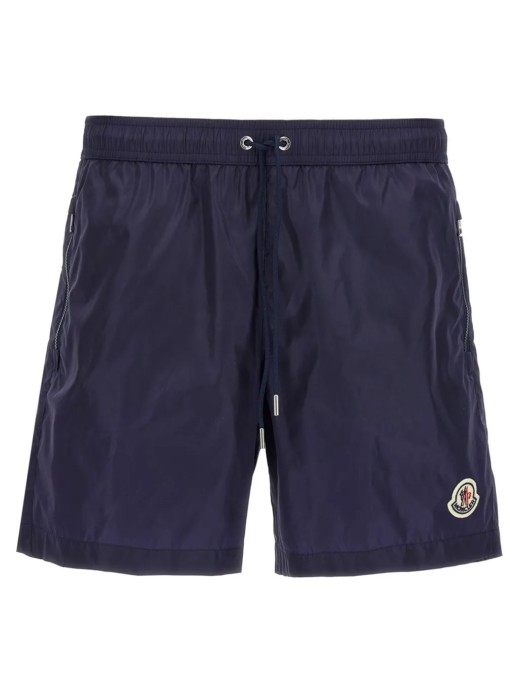 Moncler Logo Patch Drawstring Swim Shorts