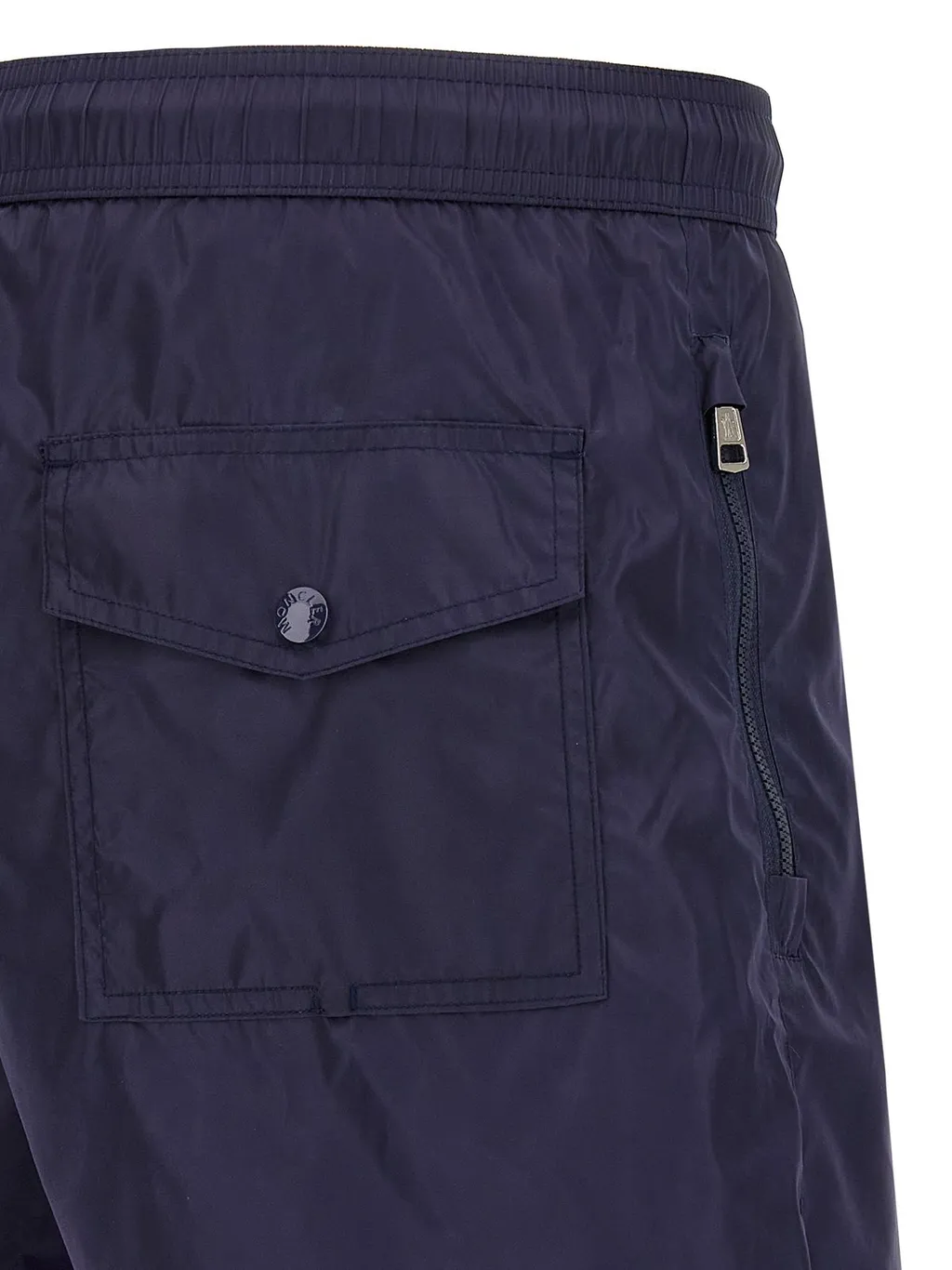 Moncler Logo Patch Drawstring Swim Shorts