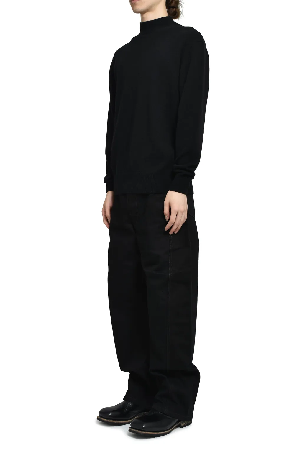 Mock Neck Sweater / Black
