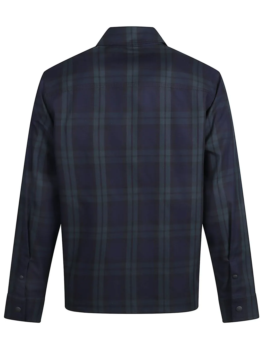 Moncler Checked Detailed Zip-Up Shirt