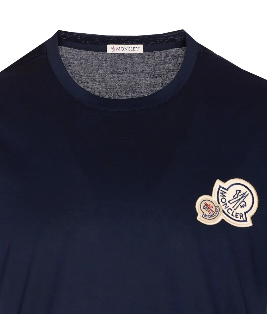 Moncler Logo Embroidered Crewneck T-Shirt