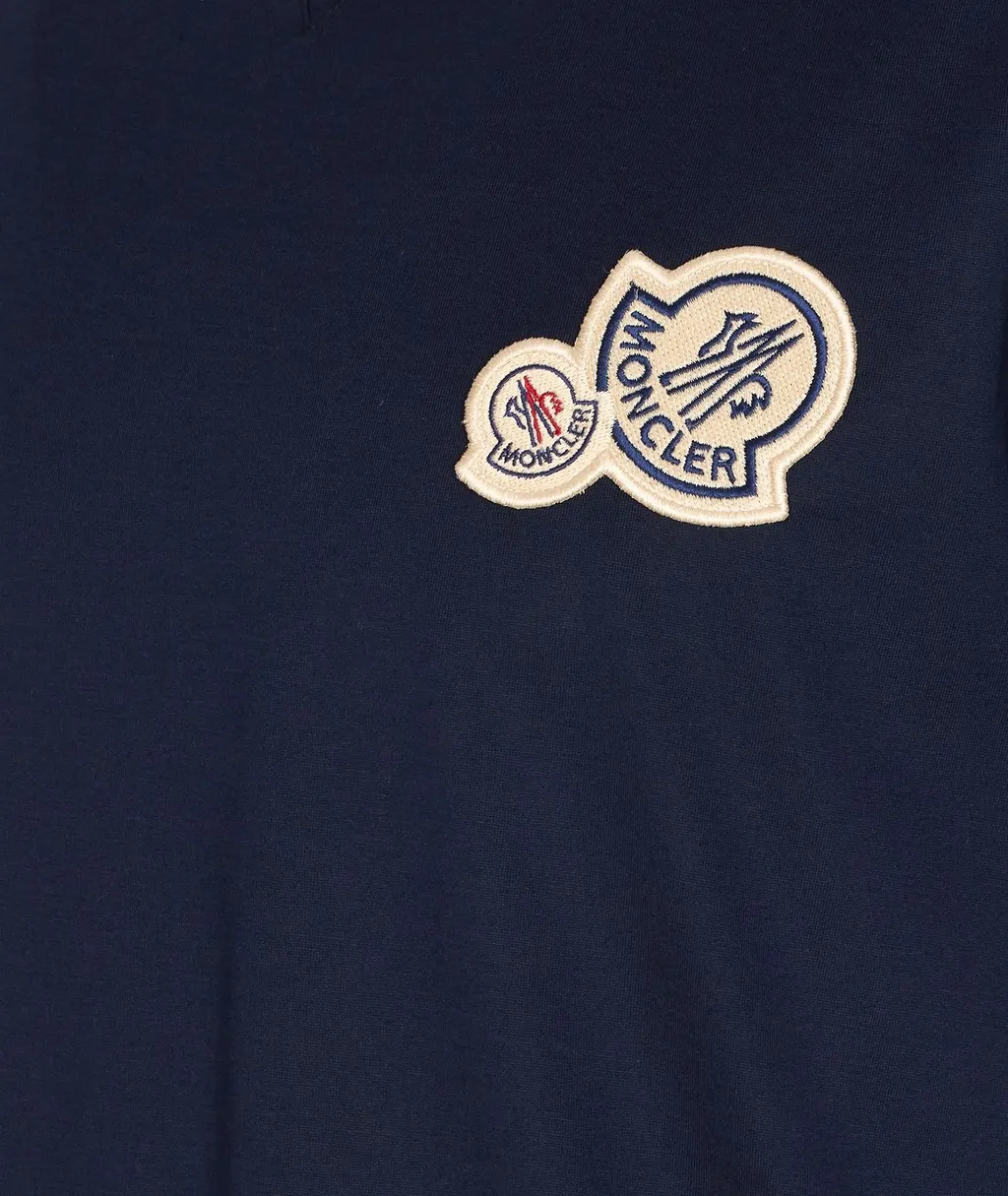 Moncler Logo Embroidered Crewneck T-Shirt
