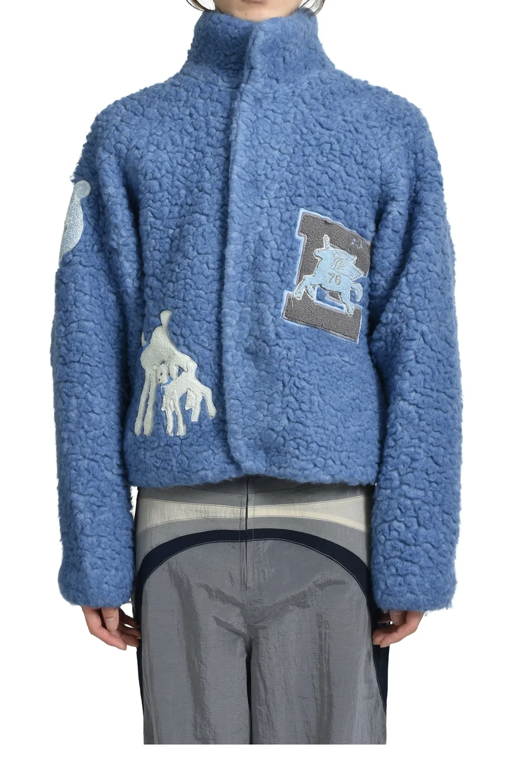 Woven Varsity Jacket / Blue