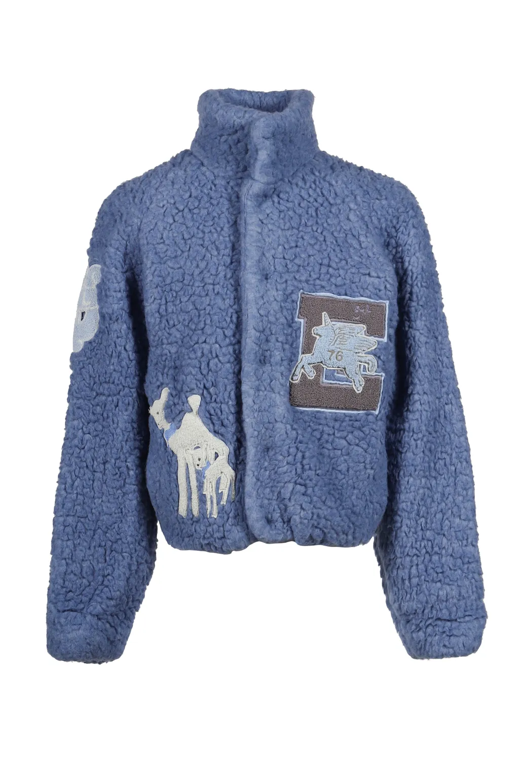 Woven Varsity Jacket / Blue