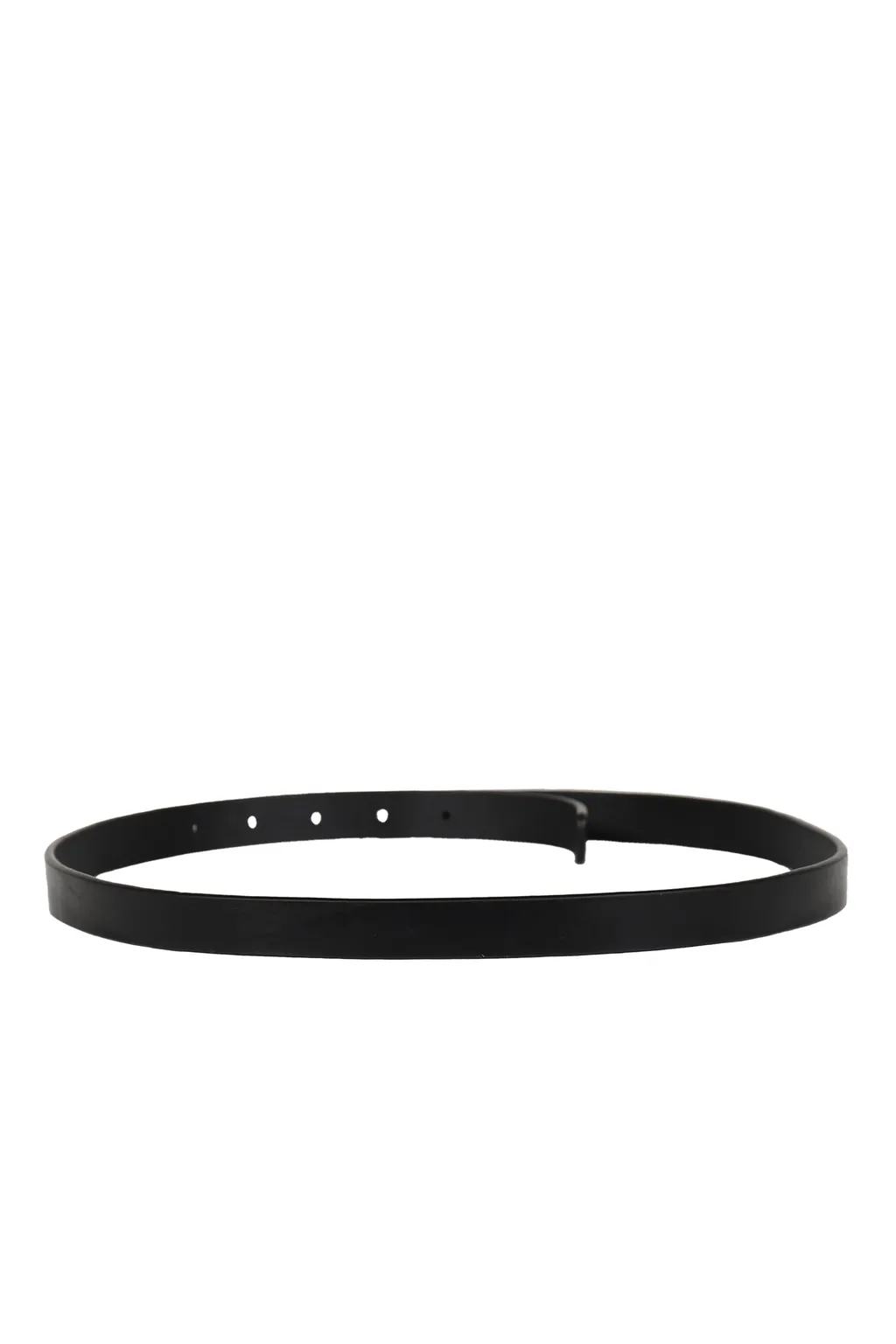 Erl Logo Skinny Leather Belt / Blk