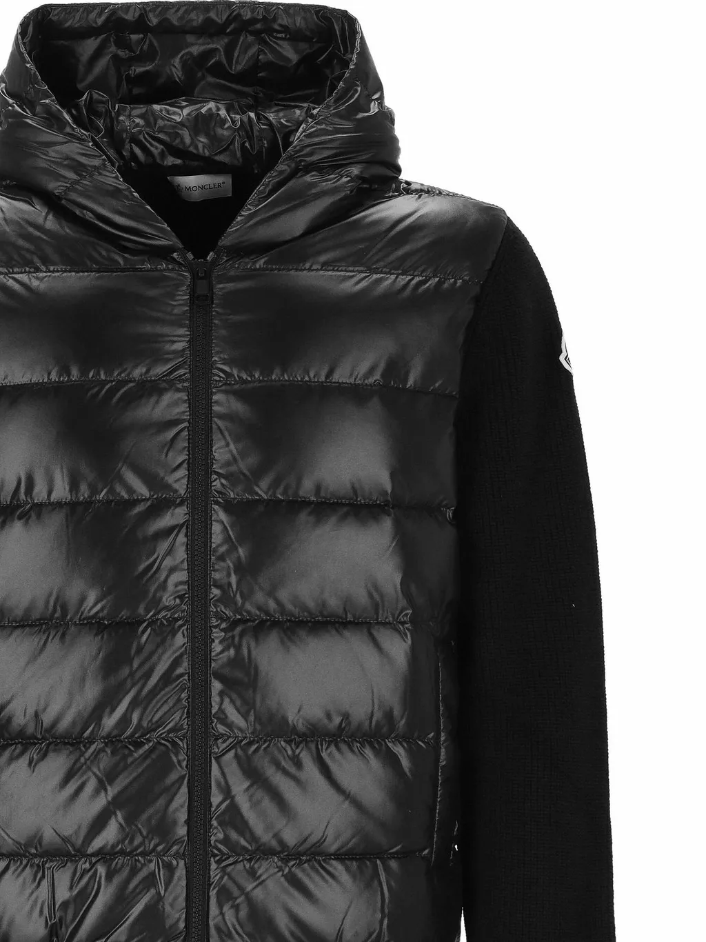 Moncler Shiny Padded Zip-Up Cardigan