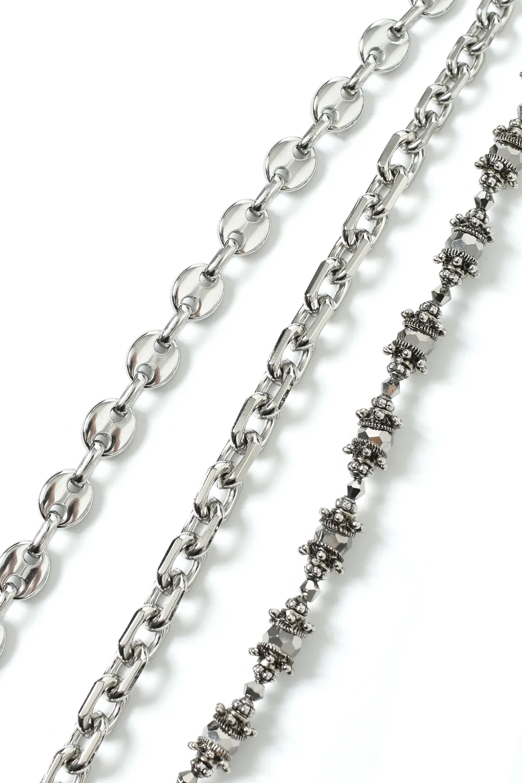 Bh Triple Wallet Chain ​​/ Silver