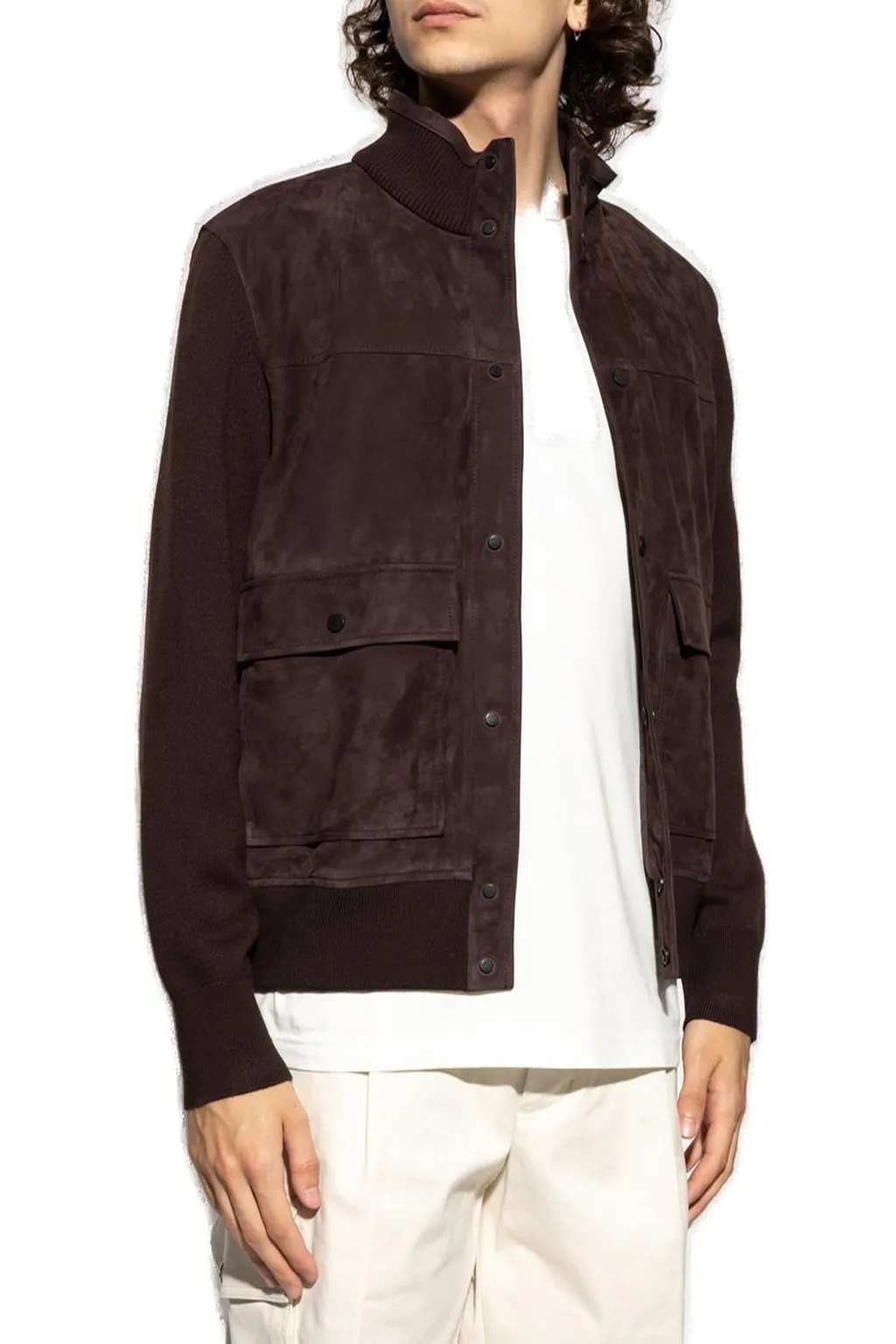Moncler Logo Patch Button-Up Cardigan