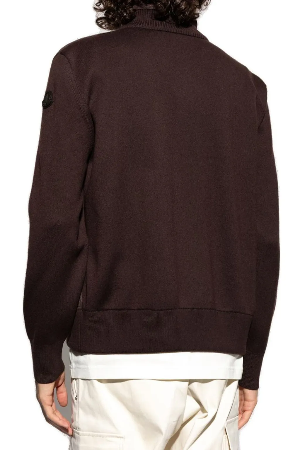 Moncler Logo Patch Button-Up Cardigan