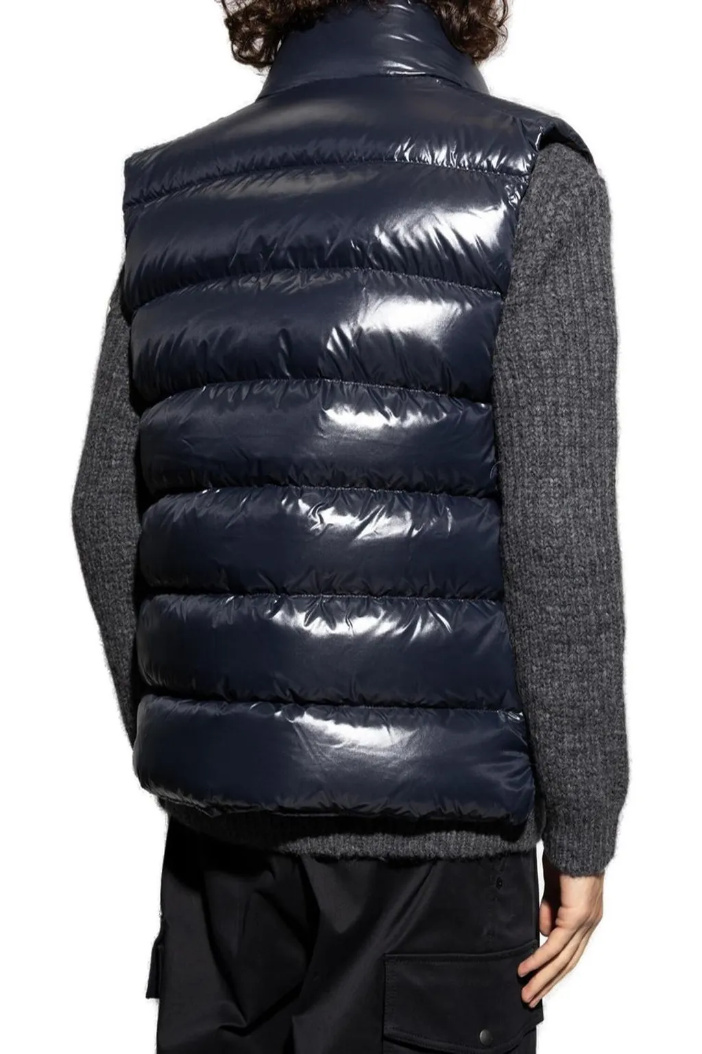 Moncler High-Neck Button-Up Gilet