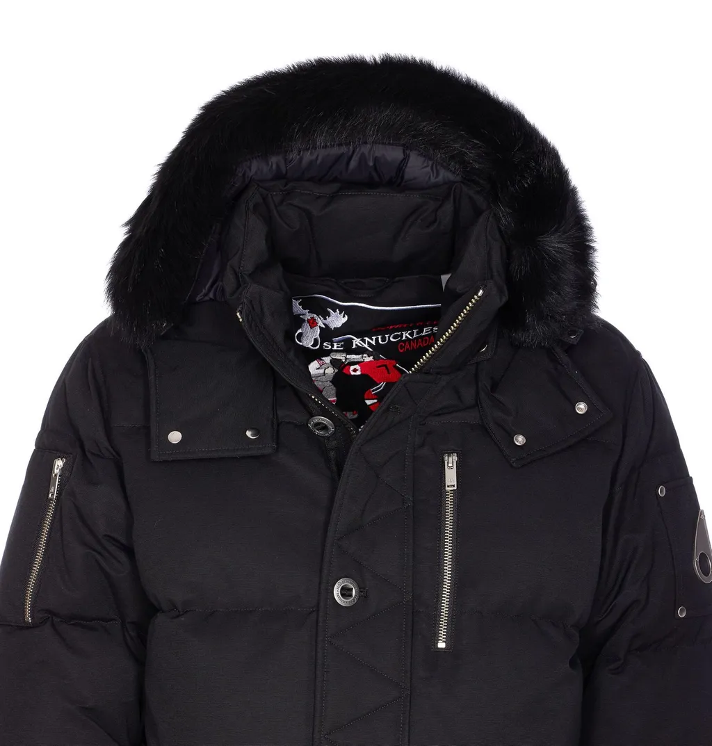 Moose Knuckles Zip Detailed Hooded Coat