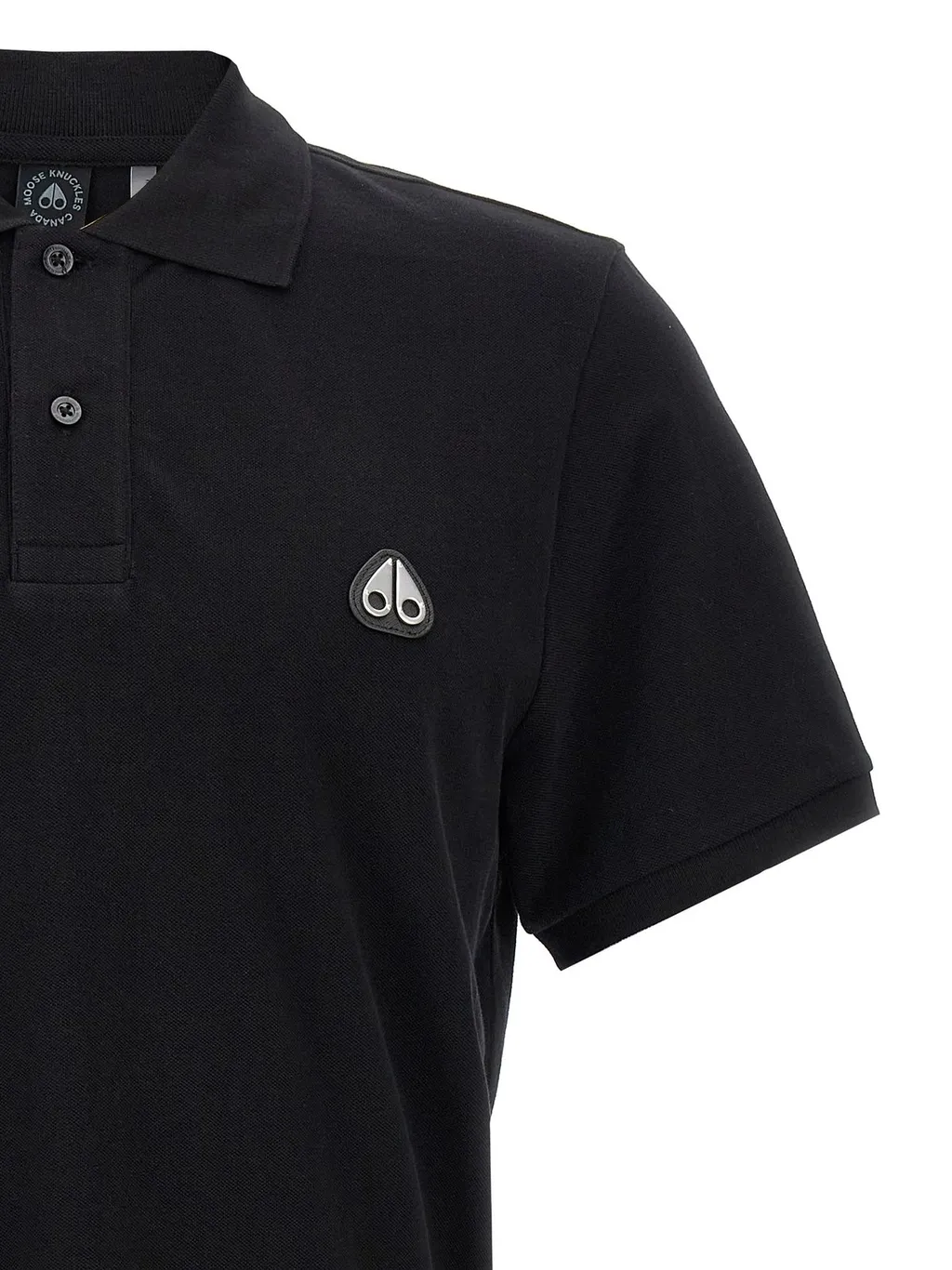 Moose Knuckles Logo Patch Short-Sleeved Polo Shirt