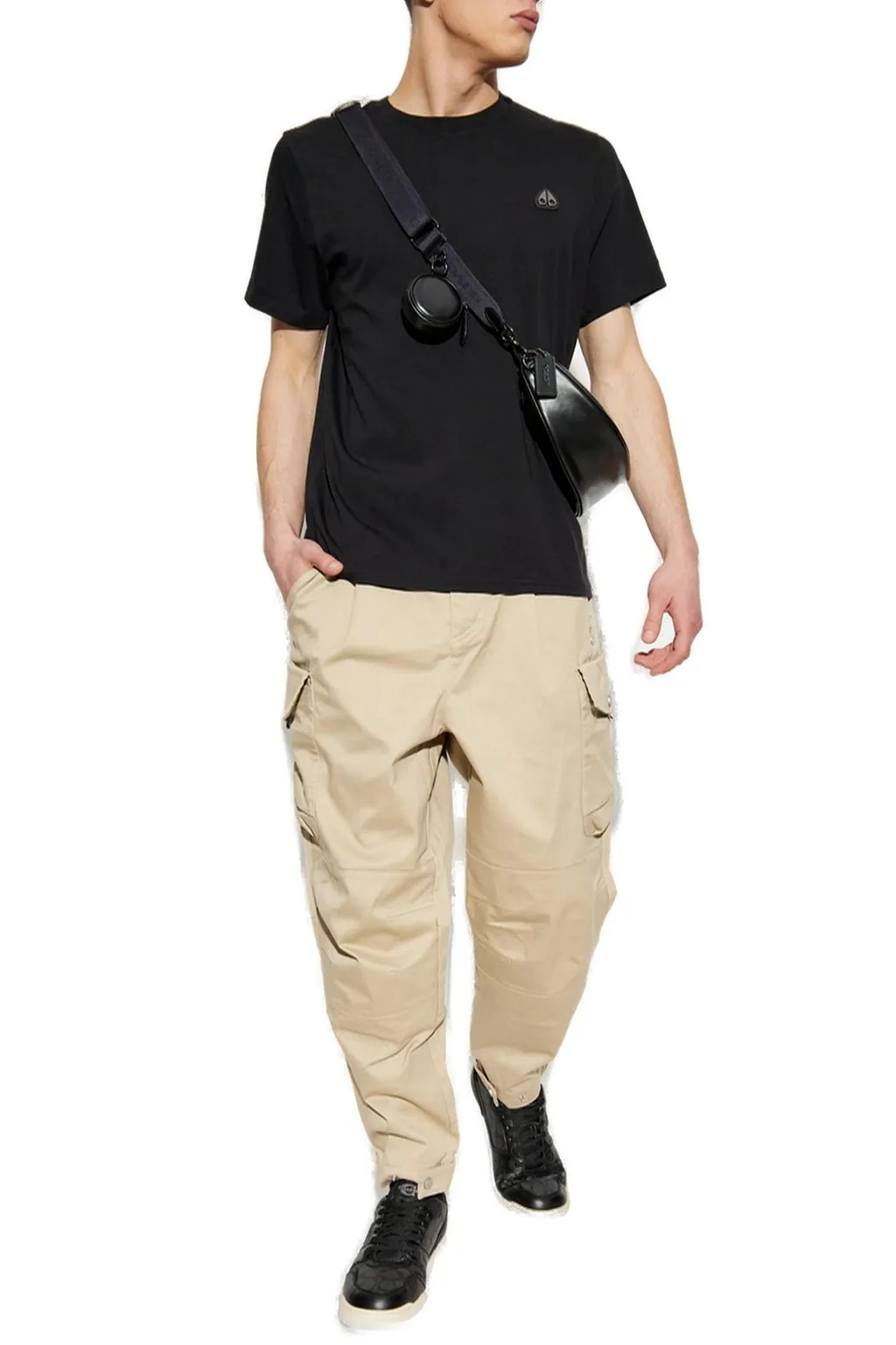 Moose Knuckles Crescent Logo Patch T-Shirt