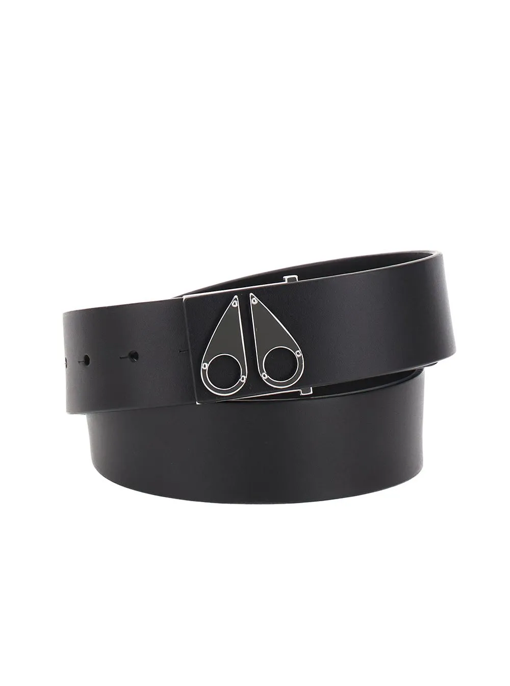 Moose Knuckles Logo Plaque Buckled Belt