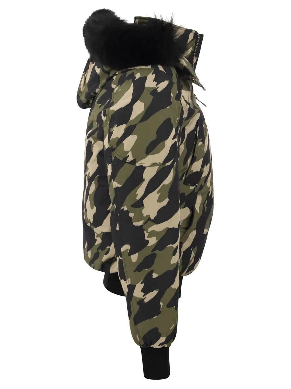 Moose Knuckles Camouflage Printed Hooded Jacket