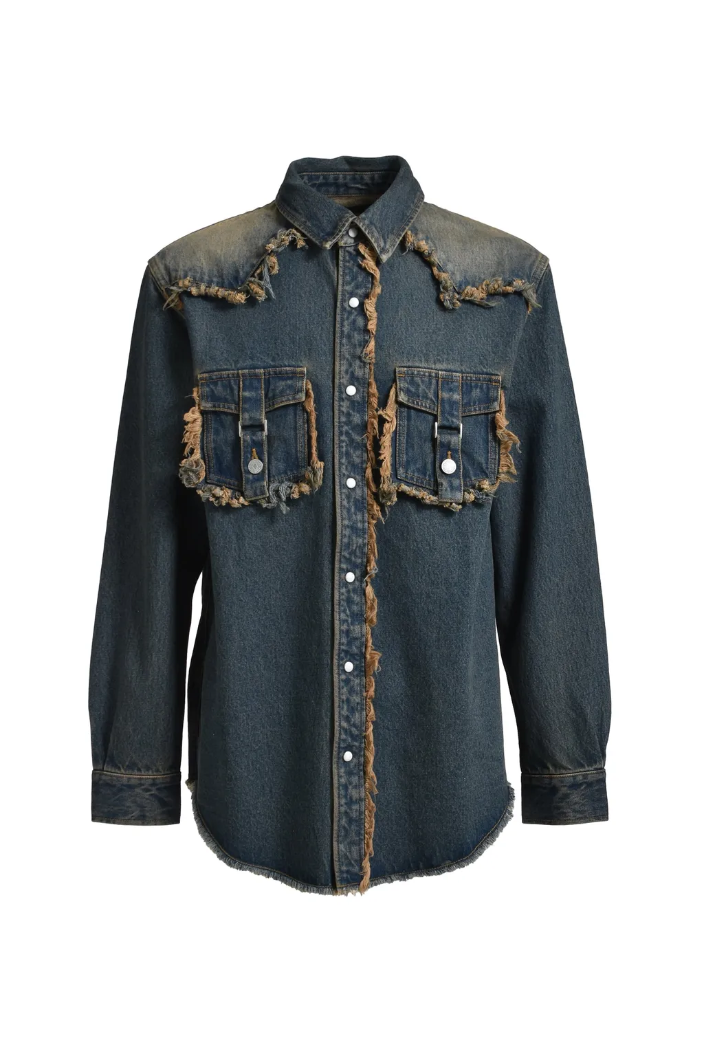 Fringe Denim Shirts / Ind