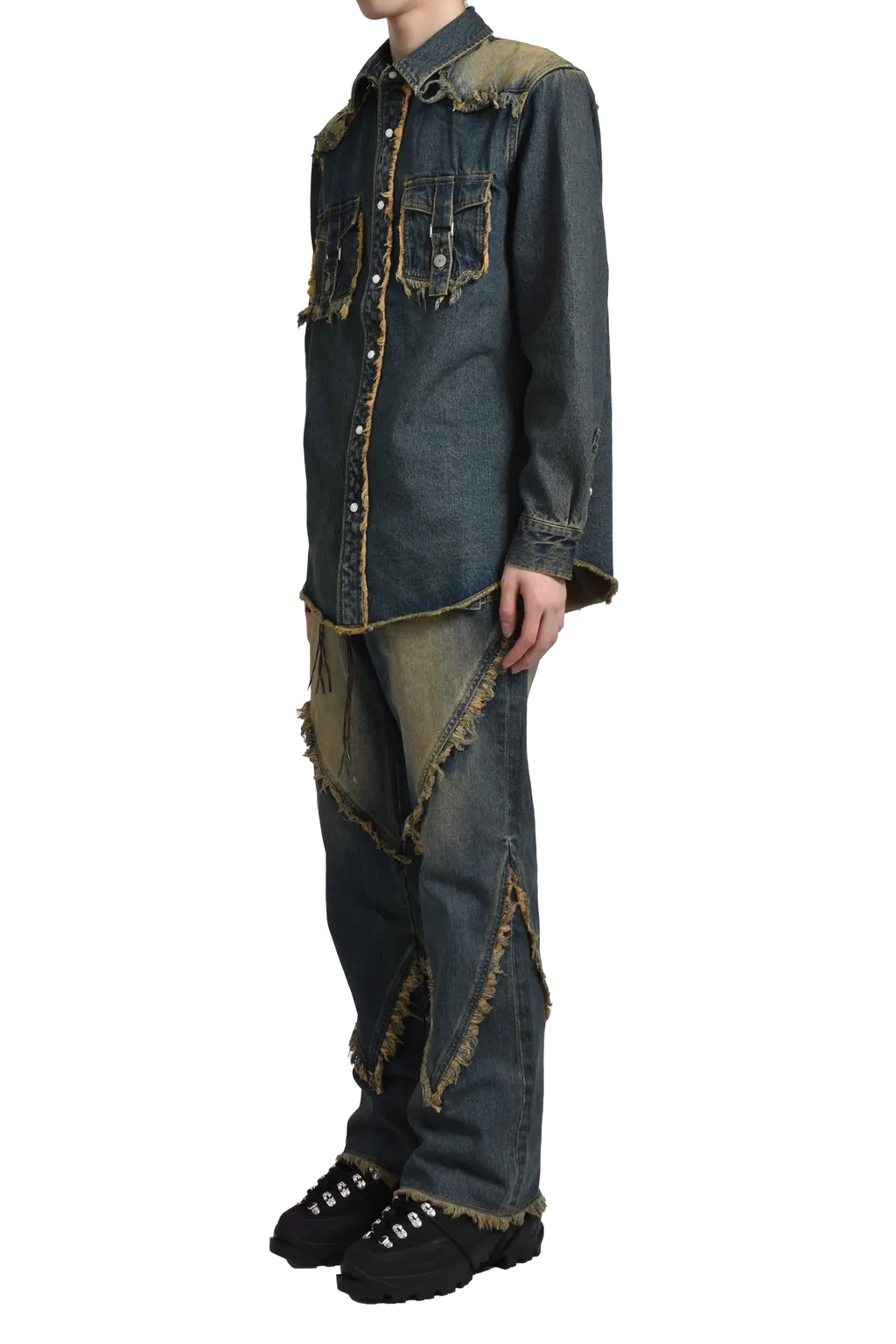 Fringe Denim Shirts / Ind