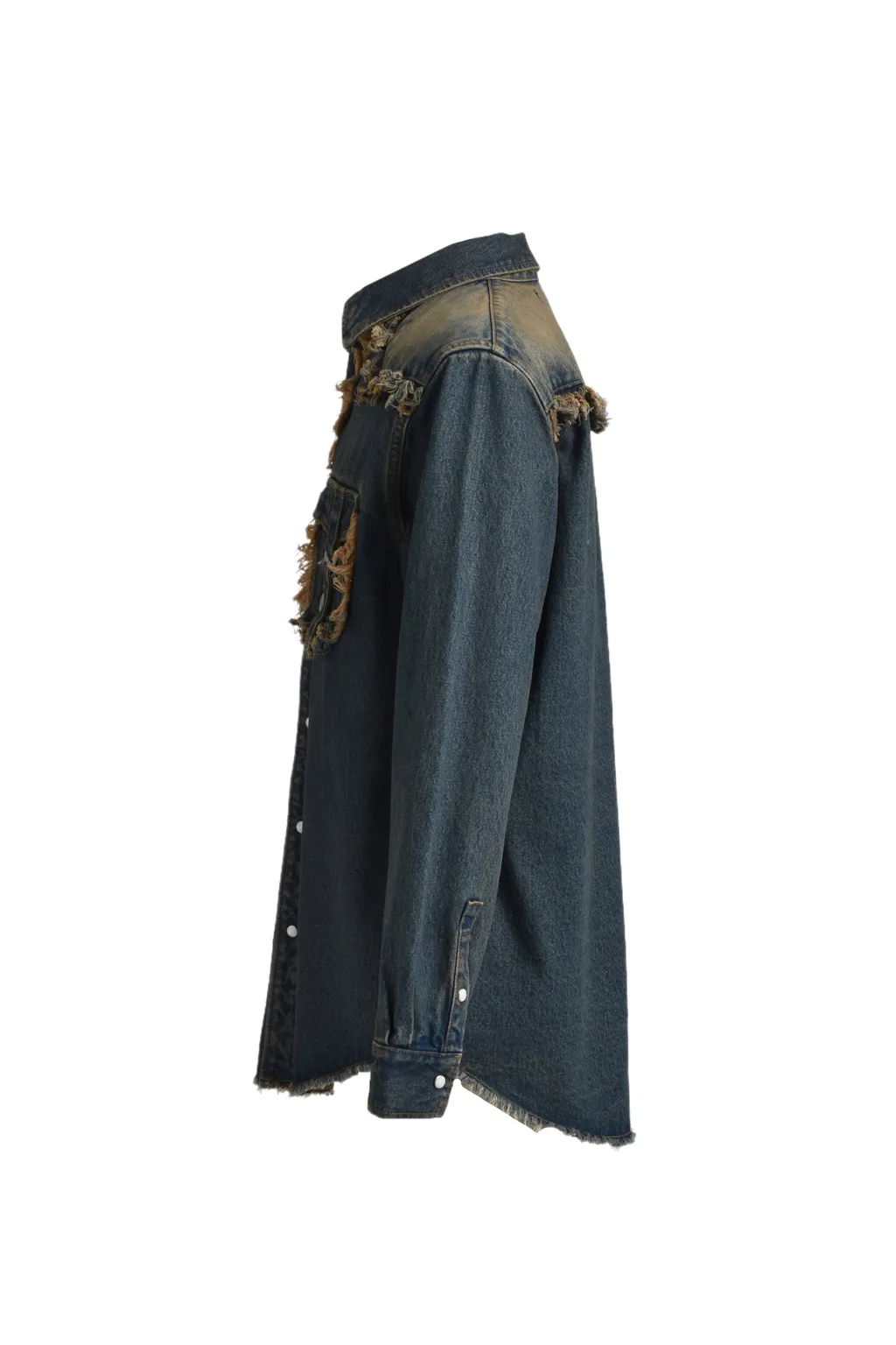 Fringe Denim Shirts / Ind