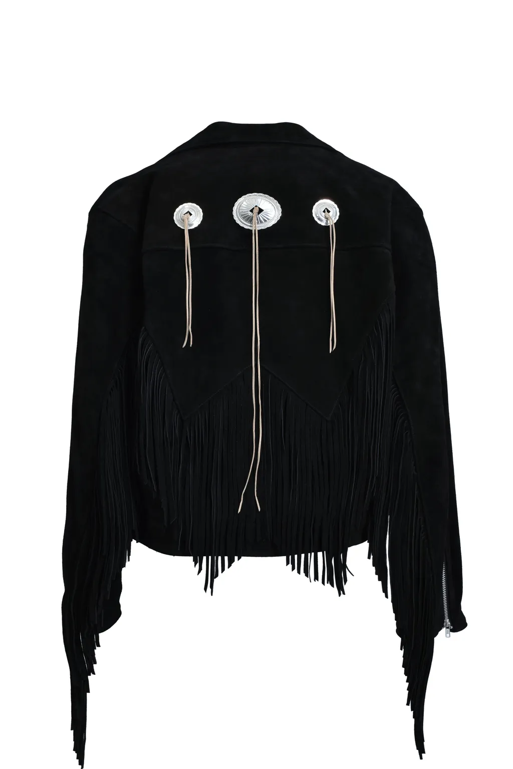 Leather Fringe Riders Jacket / Blk