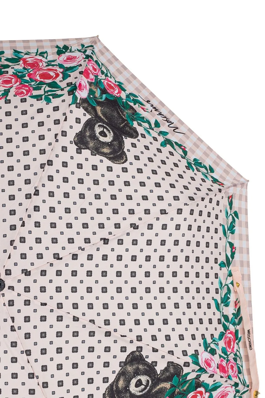 Moschino Teddy Floral Print Umbrella