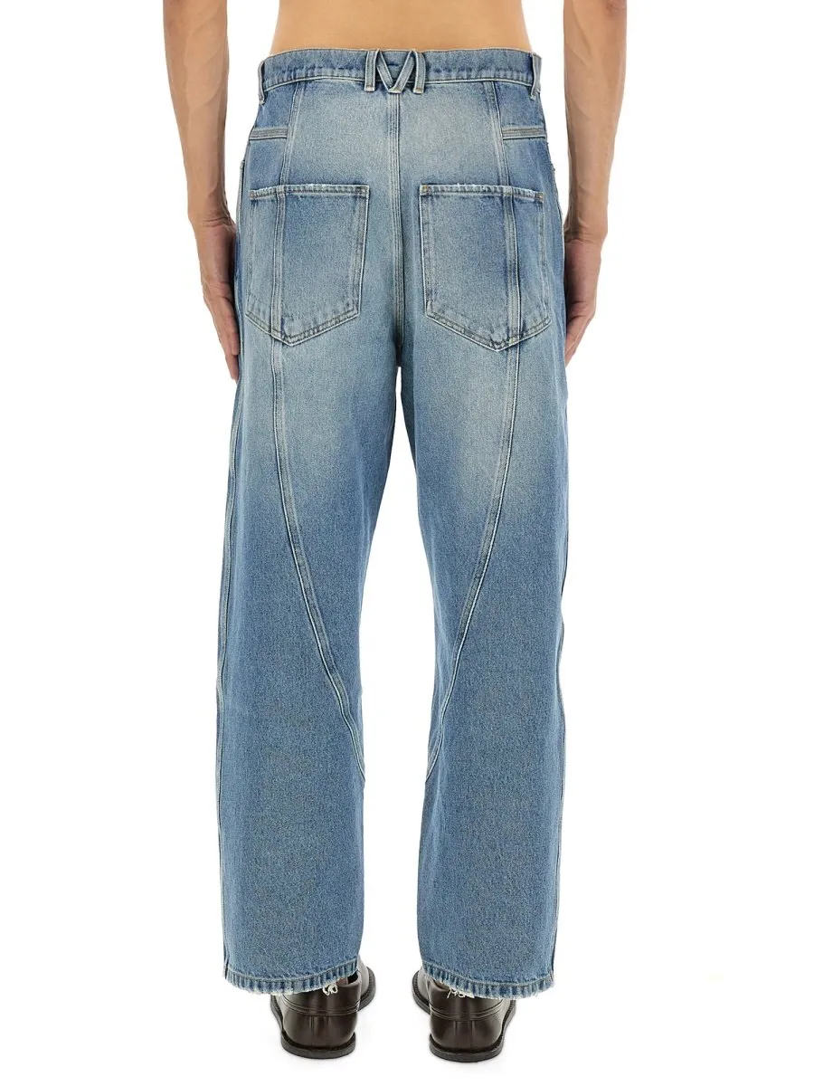 Moschino Panelled Distressed Jeans