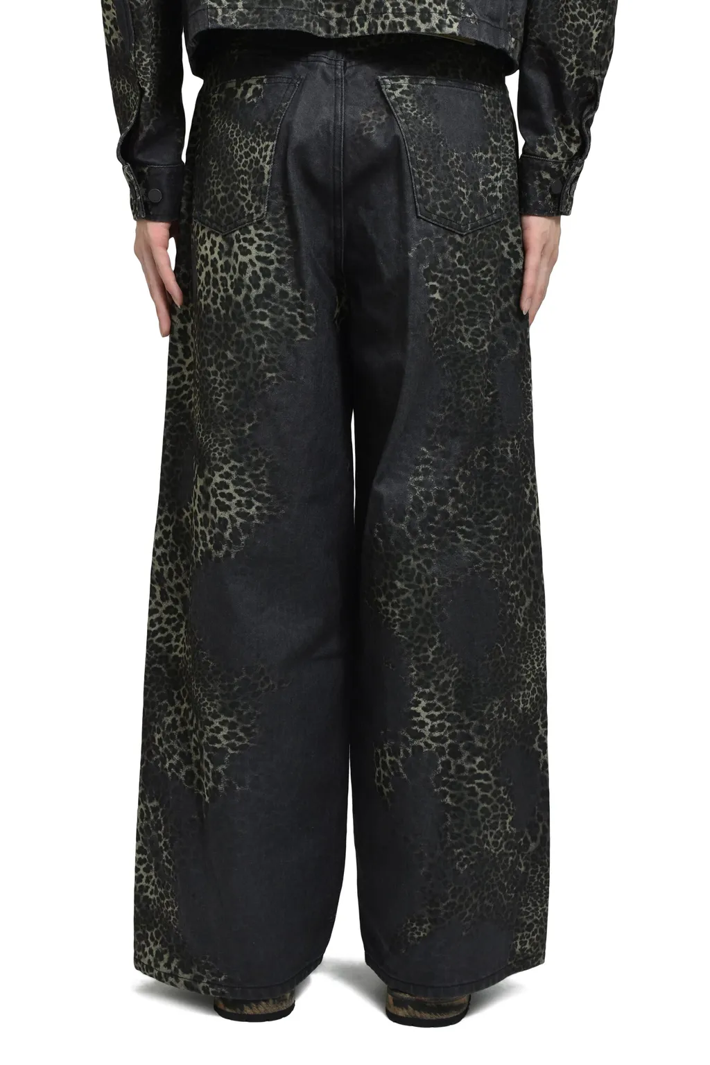 Wide 5-Pocket Pants / Leopard