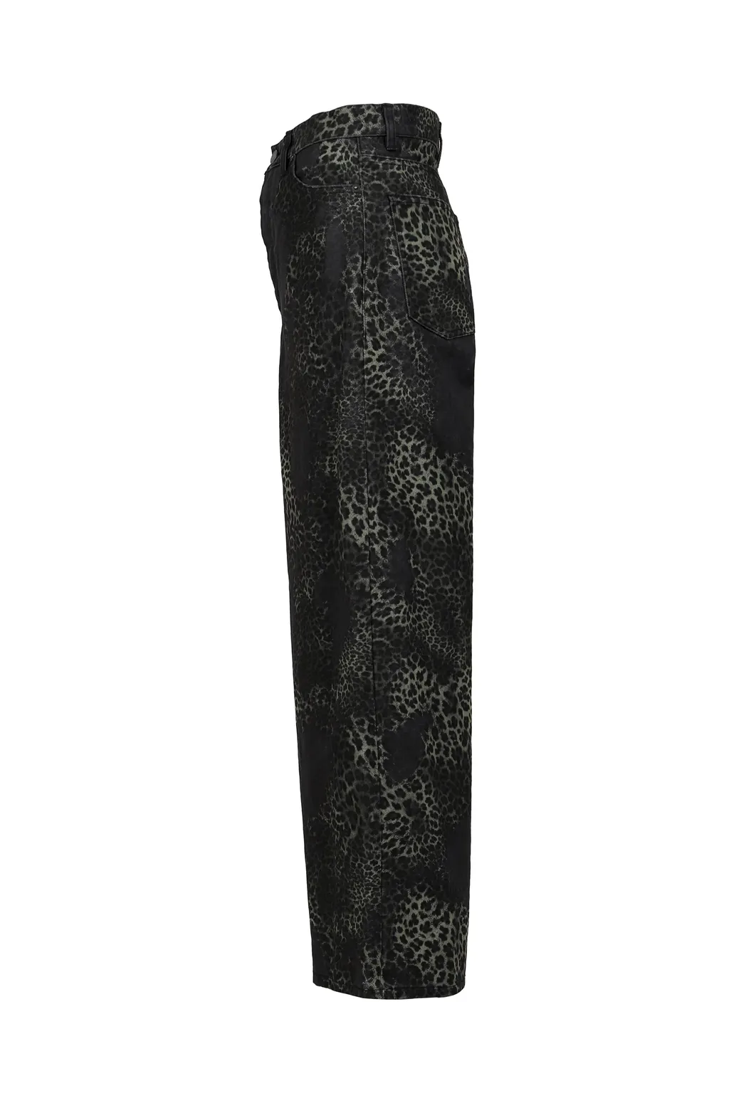 Wide 5-Pocket Pants / Leopard