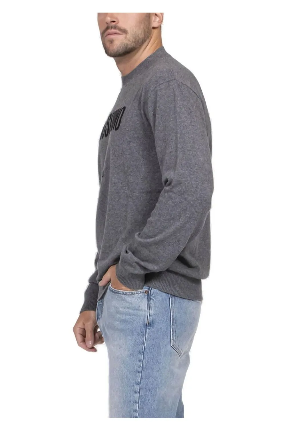 Moschino Logo Intarsia Crewneck Jumper