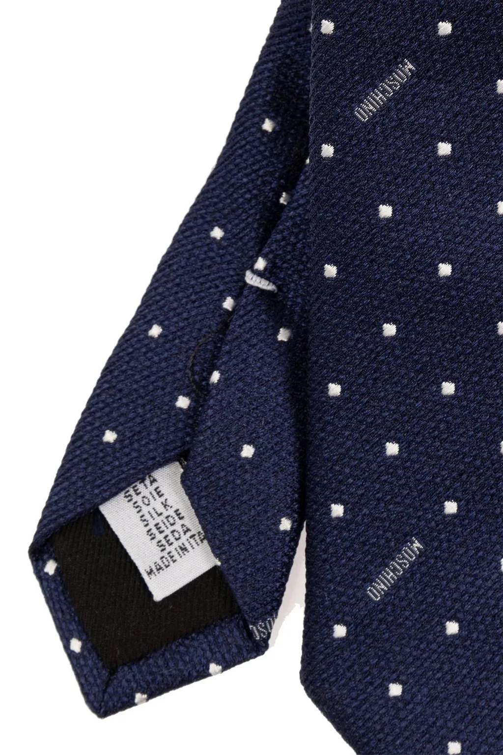 Moschino Polka Dot Detailed Pointed Tip Tie