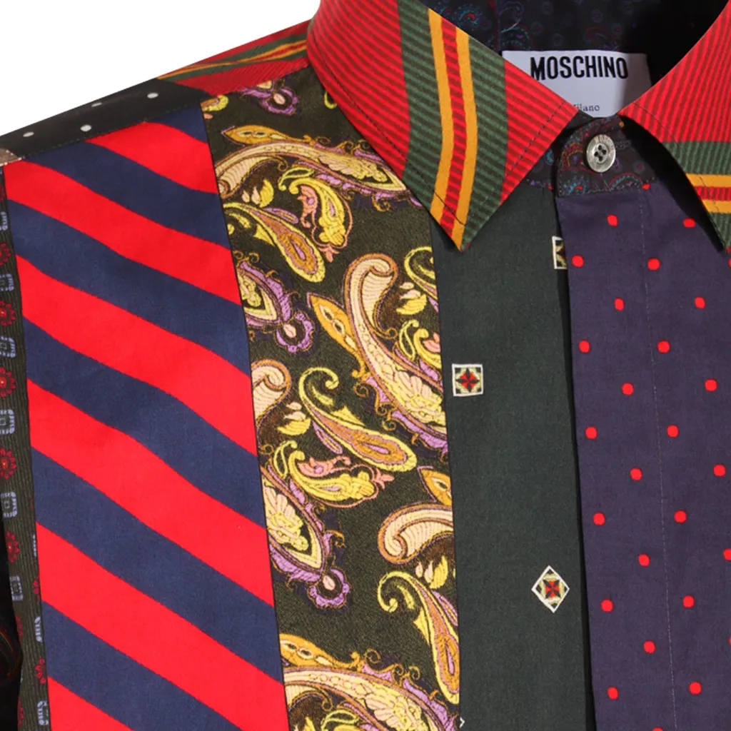 Moschino All-Over Tie Printed Long-Sleeved Shirt