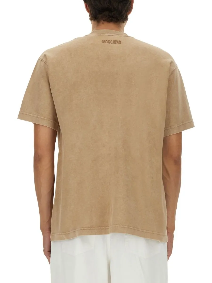 Moschino Smile Face Embellished Crewneck T-Shirt