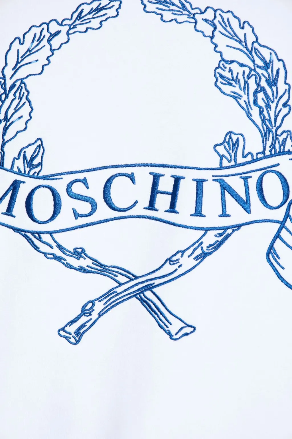 Moschino Laurel Crown Logo Embroidered Crewneck Sweatshirt