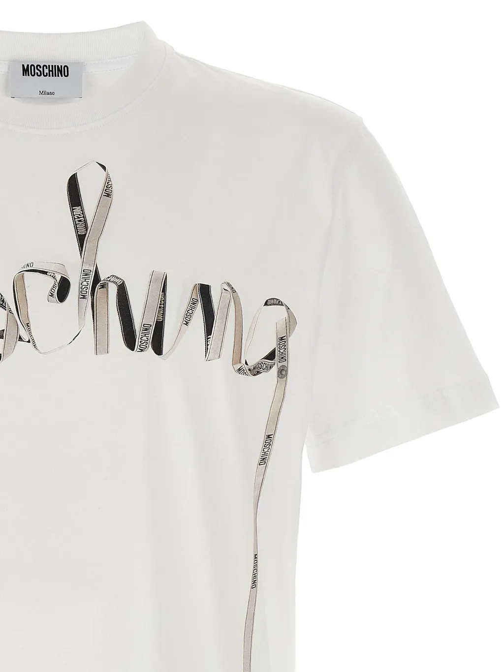 Moschino Logo Printed Crewneck T-Shirt
