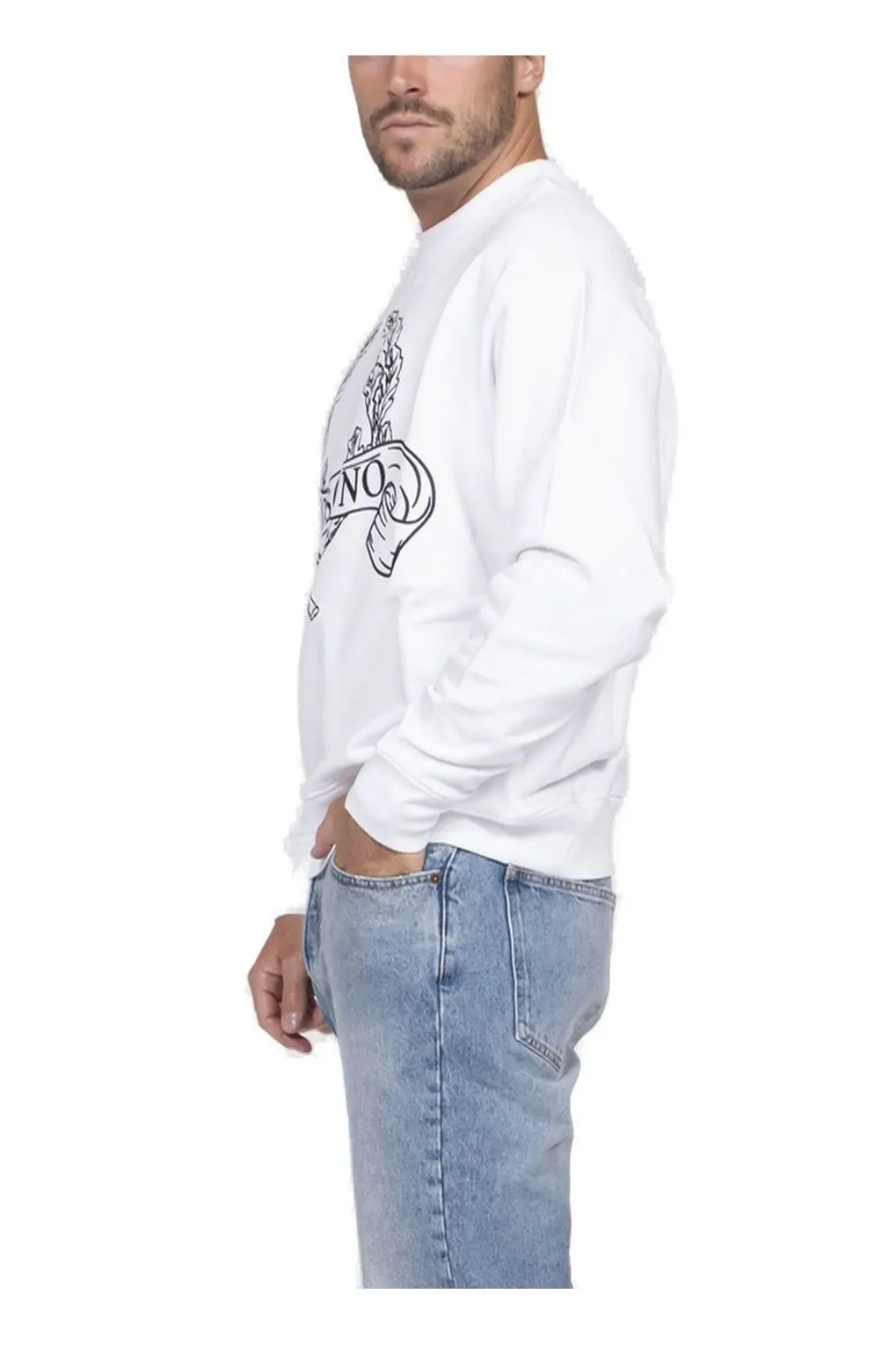 Moschino Logo Printed Crewneck Sweatshirt